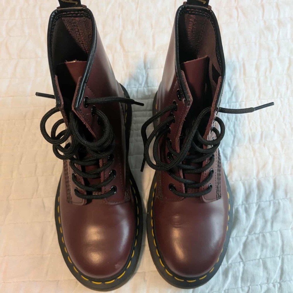 Dr. Martens Burgundy Combat Boots